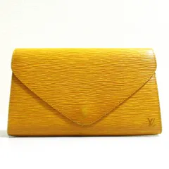 良品 LOUIS VUITTON ルイヴィトン アールデコ エピ セカンドバッグ クラッチバッグ M52639 イエロー レディース 古着 中古 USED