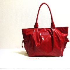 良品 GHERARDINI ゲラルディーニ ソフティ ハンドルレザートートバッグ レッド レディース 古着 中古 USED
