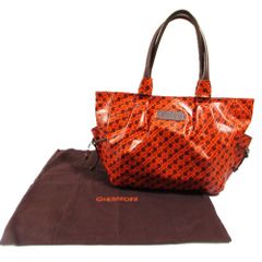 良品 GHERARDINI ゲラルディーニ ソフティ ハンドルレザートートバッグ オレンジ レディース 古着 中古 USED