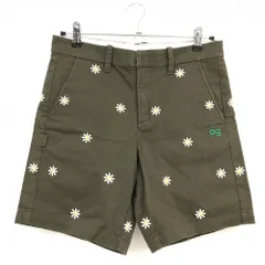 【美品】パーリーゲイツ ショートパンツ カーキ×白 花刺しゅう総柄  レディース 0(S) ゴルフウェア PEARLY GATES