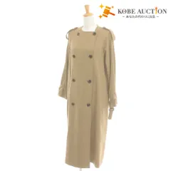■ UNITED ARROWS TOKYO ノーカラー トレンチコート ジャケット 長袖 アウター ベルト付き レディース 38 (M相当) ベージュ