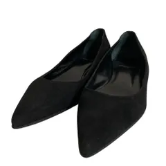 美品 BALDAN バルダン スエード ポインテッドトゥ パンプス フラットシューズ サイズ36.5 23.5cm ブラック レディース 古着 中古 USED