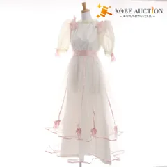 ■ ドレス 発表会 演奏会 パーティー 舞台 リボン フリル ホワイト ピンク パニエ付き