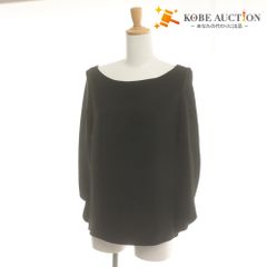 ■ MUSE de Deuxieme Classe ノースリーブブラウス トップス トリアセジョーゼット 無地 日本製 レディース 実寸S～M相当 ブラック 黒