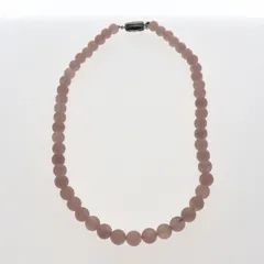 紅水晶 ネックレス ピンク系 ビーズネックレス 留め具付き レディース アクセサリー