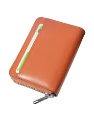 スキミング防止 本革 カード入れ 大容量 カードケース じゃばら メンズ コインケース 栃木レザー YKKファスナー クレジットカードケース レッド LUOLUO (ブラウン)