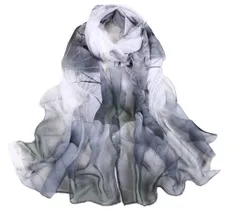 春/夏/秋 薄手 ストール UVカット＆冷房対策 大判 マフラー 日焼け止め ビーチスカーフ シフォン 海辺 花柄 レディース 蓮の印刷 [ふく福]