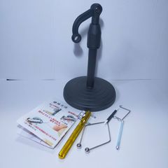 【オリジナルセット】針結び器とタイイングバイス変換スタンド、ボビンホルダー、ウィップフィニッシャーのセット　フライタイイング、ジギングのアシストフック作成、トラウト用フック作成、テンカラ用毛鉤作成が出来るタイイング入門セット