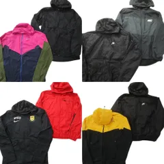 古着卸 まとめ売り ナイキ フーディー ウインドブレーカー ジャケット 8枚セット (メンズ S /M ) バイカラー スウォッシュ 中古古着 NC8854