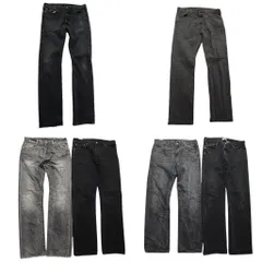 古着卸 まとめ売り リーバイス 501 ブラックデニム パンツ 6枚セット (メンズ 36 /35 /34 /33 ) フェード アメカジ 中古 古着 ND0070