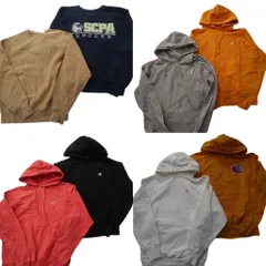 古着卸 まとめ売り チャンピオン Champion リバースウィーブ スウェット 8枚セット (メンズ S ) フーディー クルーネック 中古 古着 ND1980