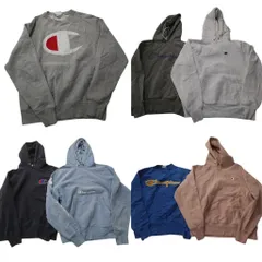 古着卸 まとめ売り チャンピオン Champion リバースウィーブ スウェット 7枚セット (メンズ M ) フーディー ビッグロゴ 中古 古着 ND2014