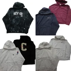 古着卸 まとめ売り チャンピオン Champion リバースウィーブ スウェット 7枚セット (メンズ XL ) タイダイ柄 フーディー 中古 古着 ND3144
