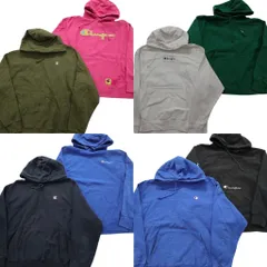 古着卸 チャンピオン Champion リバースウィーブ スウェット 8枚セット (メンズ 2XL /3XL ) ワンポイント フーディー 中古 古着 ND3142