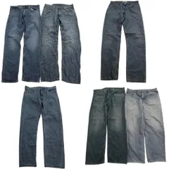 古着卸 まとめ売り リーバイス 505 デニム パンツ 6枚セット (メンズ 36 ) ストレート フェード アメカジ 中古 古着 ND3339