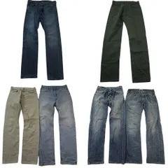 古着卸 まとめ売り リーバイス 501 デニム パンツ 6枚セット (メンズ 32 ) ベージュ インディゴブルー カーキ 中古 古着 ND3258