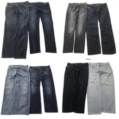 古着卸 まとめ売り ディーゼル DIESEL デニム パンツ 8枚セット (メンズ 36 /34 /33 ) インディゴブルー フェード アメカジ 中古 ND3275