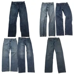 古着卸 まとめ売り リーバイス 505 デニム パンツ 6枚セット (メンズ 30 /31 /32 ) フェード インディゴブルー アメカジ 中古 古着 ND3358
