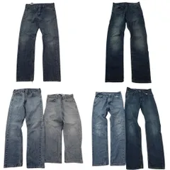 古着卸 まとめ売り リーバイス 505 デニム パンツ 6枚セット (メンズ 32 ) フェード ストレート インディゴブルー 中古 古着 ND3357