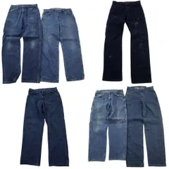古着卸 まとめ売り ディッキーズ Dickies ペインターデニム パンツ 6枚セット (メンズ 36 ) ペンキ ワイド FR アメカジ 中古 古着 ND3351