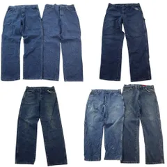 古着卸 まとめ売り ディッキーズ Dickies ペインターデニム パンツ 6枚セット (メンズ 36 /38 ) ペンキ ワイド 中古 古着 ND3350