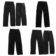 古着卸 まとめ売り RUSTLER ラスラー ブラックデニム パンツ 6枚セット (メンズ 30 /31 ) アメカジ フェード 中古 古着 ND3445