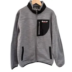   FIRST DOWN  ファーストダウン　裏起毛　スタンドフルジップジャケット　アウトドア　グレー　メンズ　Lサイズ　【Z1738】