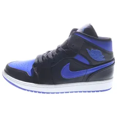 NIKE (ナイキ) AIR JORDAN 1 MID HYPER ROYAL エアジョーダン1 ハイパーロイヤル ミッドカットスニーカー US9/27cm 554724-068 ブラック/ブルー