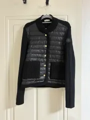 MONCLER モンクレール ブラック ダウン ニット カーディガン