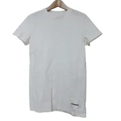 美品 JIL SANDER+ ジルサンダープラス 半袖 Tシャツ カットソー パックT 3枚セット S ホワイト レディース 古着 中古 USED