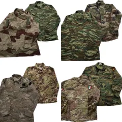 古着卸 まとめ売り 実物・民間MIX カモ柄 フィールドジャケット ユーロミリタリー 8枚セット (メンズ ) ワッペンNC7552