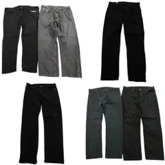 古着卸 まとめ売り リーバイス 品番MIX ブラックデニム パンツ 6枚セット (メンズ 36 /40 /44 ) 502 514 516 アメカジ 中古 古着 ND3327