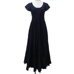 良品 MARIHA マリハ 草原の虹のドレス ティアードワンピース 36 ネイビー レディース 古着 中古 USED