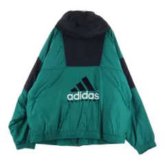 adidas (アディダス) 90s EQUIPMENT パデッドジャケット フード付き グリーンxブラック