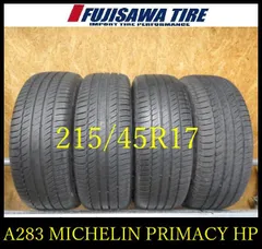 【A283】G◆送料無料◆2023年製造 約8部山◆MICHELIN PRIMCY HP◆215/45R17◆4本 26100553 
