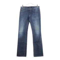 BURBERRY BLACK LABEL (バーバリー ブラックレーベル) 裏地ノバチェック ジップフライ デニムパンツ インディゴ BMS01-204-28