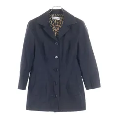 DOLCE & GABBANA (ドルチェアンドガッバーナ) 裏地レオパード総柄 5B テーラードジャケット チャコール レディース