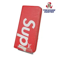 中古 LOUIS VUITTON Supremeコラボ iphoneケース フォリオ7 M64498 iphone7/8/SE対応 ルイ ヴィトン エピ シュプリーム 箱 レッド 【102057985002】