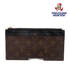 中古 LOUIS VUITTON ルイヴィトン スリムパース M80348 モノグラム 財布 長財布 カード入れ ブラウン 【102060767002】