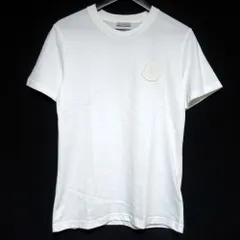 未使用 20AW MONCLER モンクレール ワッペン 半袖 Tシャツ XSサイズ ホワイト レディース 古着 中古 USED