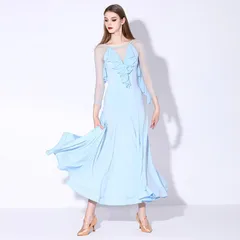 【新品未使用】ロング袖 モダンダンス ワンピース 練習着 社交ダンス 大人