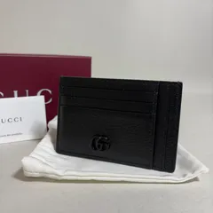 2510-178｜美品｜グッチ マーモント カードケース ブラック ダブルG