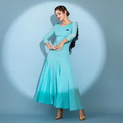 【新品未使用】【横ステップ】モダンダンスドレス ワンピース 社交ダンス衣装 練習着 パフォーマンスウェア