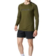 【新品】UNDER ARMOUR(アンダーアーマー) 長袖 UAヒートギア ストレッチロングスリーブTシャツ（トレーニング/MEN） UA HEATGEAR FITTED GRAPHIC LONG SLEEVE SHIRT　グリーン　6007730-308