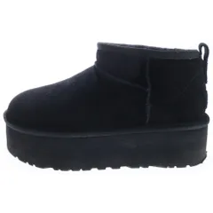 UGG (アグ) W CLASSIC ULTRA MINI PLATFORM クラシックウルトラミニプラットフォーム ムートンブーツ 113592 ブラック