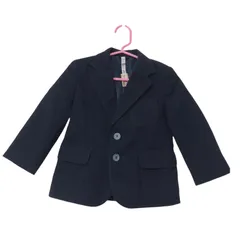 BUSHMAN ブッシュマン　キッズテーラードジャケット　紺　ネイビー　男の子　フォーマル　お祝い　入園　お受験　正装【美品】　クリーニング済み　【Z1709】