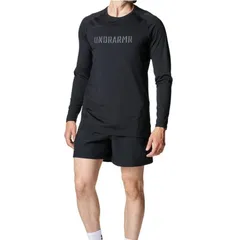 【新品】	UNDER ARMOUR(アンダーアーマー) 長袖 UAヒートギア ストレッチロングスリーブTシャツ（トレーニング/MEN） UA HEATGEAR FITTED GRAPHIC LONG SLEEVE SHIRT 　ブラック　6007730-001