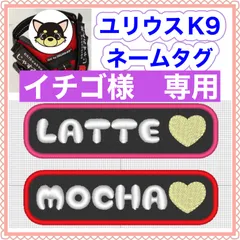 イチゴ様　専用　ユリウスk9 対応　ネームタグ  刺繍名前ワッペン　カスタムオーダー　安心のイメージ画像確認サービス付き　マジックテープ　ネームラベル