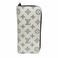 【6ad4121】ルイヴィトン 長財布 モノグラム・シャドウ ジッピーウォレットヴェルティカル M83381 ホワイト【中古】メンズ