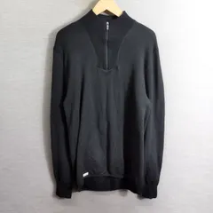 Woolpower ウールパワー ハーフジップ セーター メリノウール ニット 長袖 スウェーデン製 サイズ XL ブラック系 200 ベースレイヤー アウトドア A578